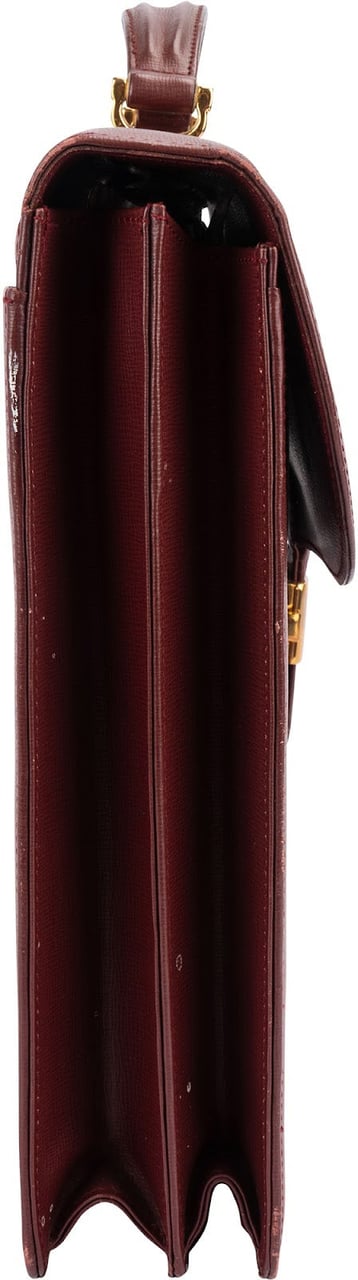 Cartier Cartier Bordeaux Leather Briefcase Porte Documents Handbag Divers
