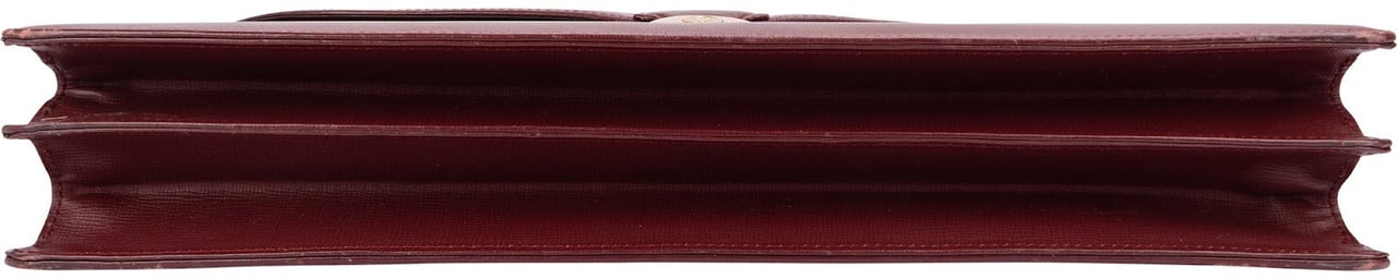 Cartier Cartier Bordeaux Leather Briefcase Porte Documents Handbag Divers