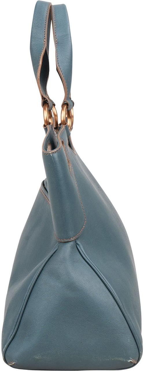 Cartier Cartier Blue Lather Marcello Hobo Handbag Blauw