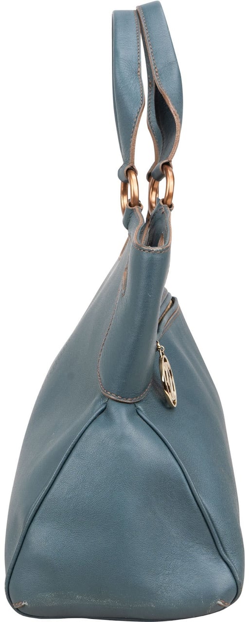 Cartier Cartier Blue Lather Marcello Hobo Handbag Blauw