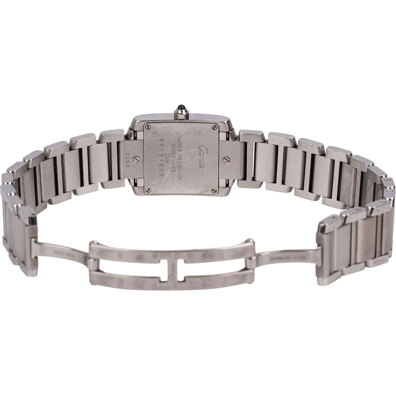 Cartier Silver Tone Tank Française 2384 Women Watch Divers