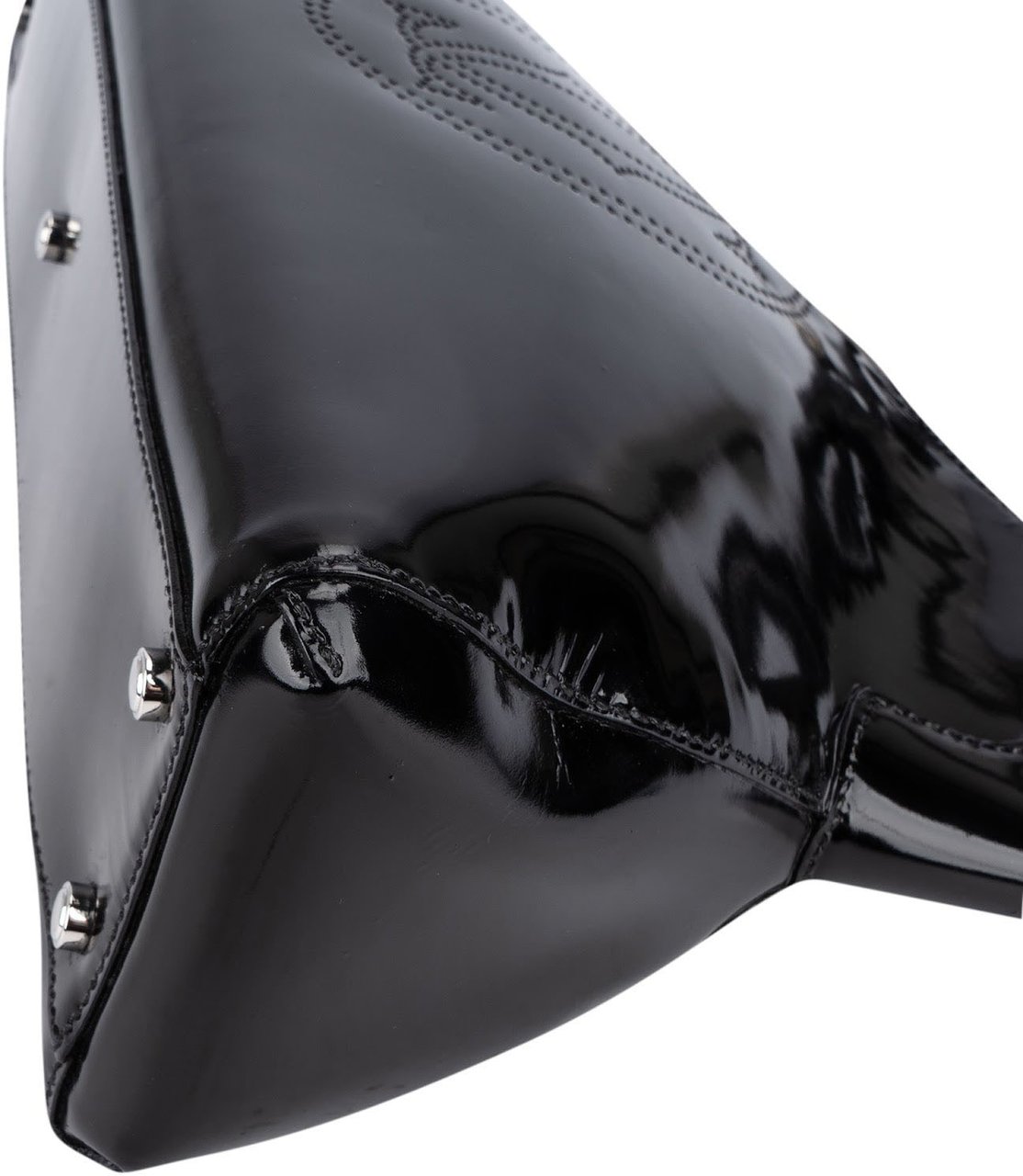 Cartier Black Patent Leather Marcello de Cartier Handbag Zwart