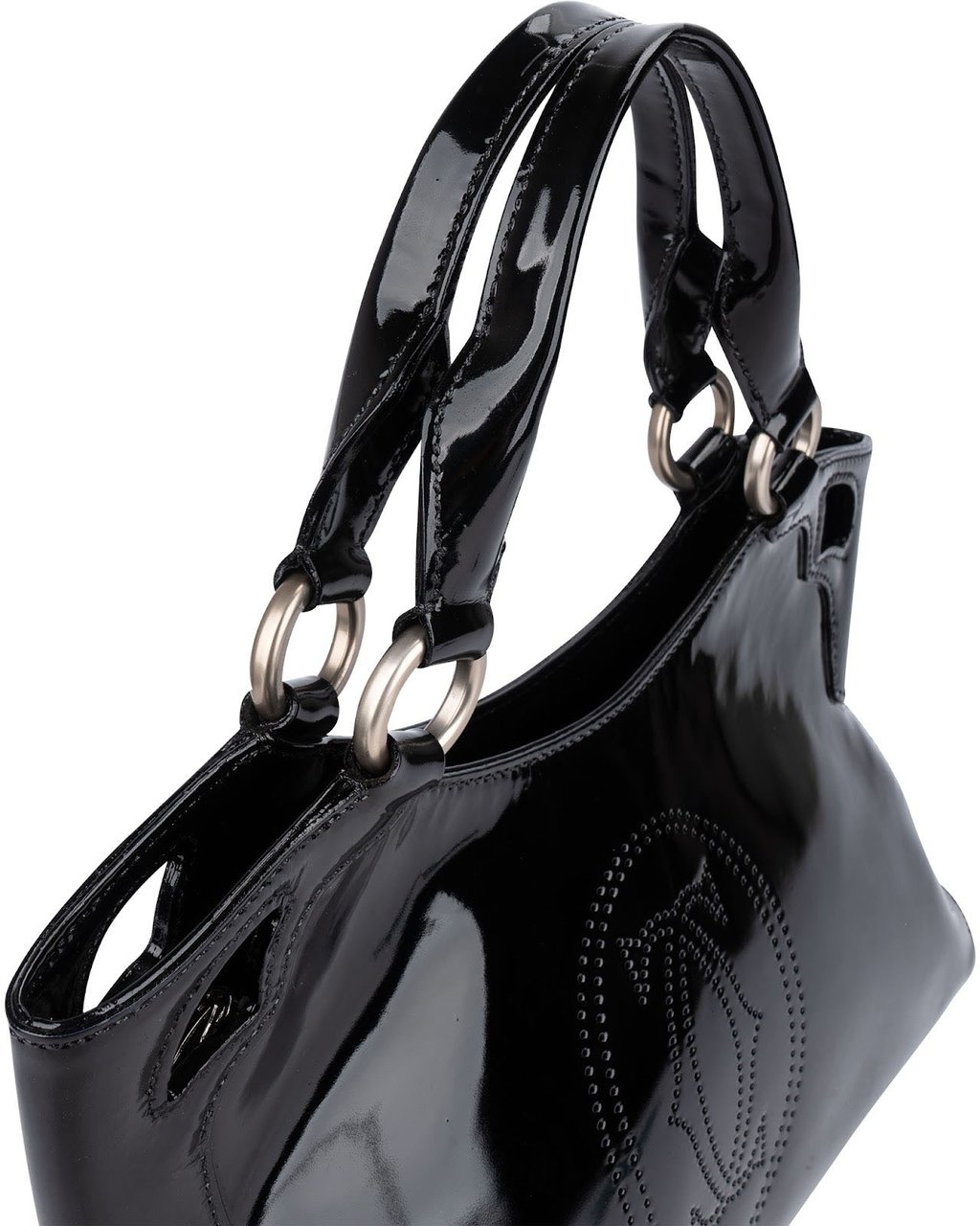 Cartier Black Patent Leather Marcello de Cartier Handbag Zwart