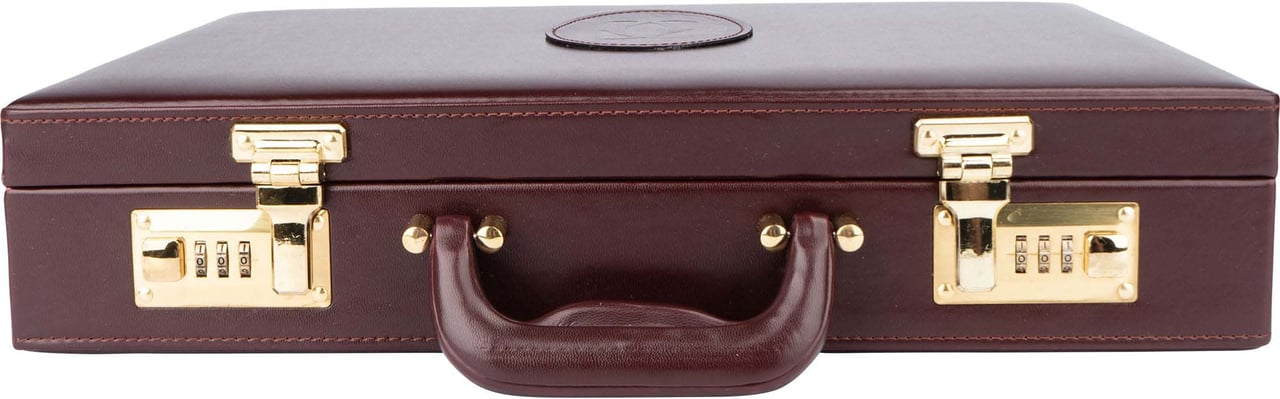 Cartier Cartier Bordeaux Leather 1975 Briefcase Divers