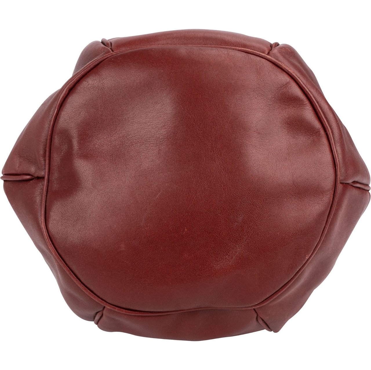 Cartier Bordeaux Leather Must de Cartier Round Bucket Drawstring Crossbody Bag Divers