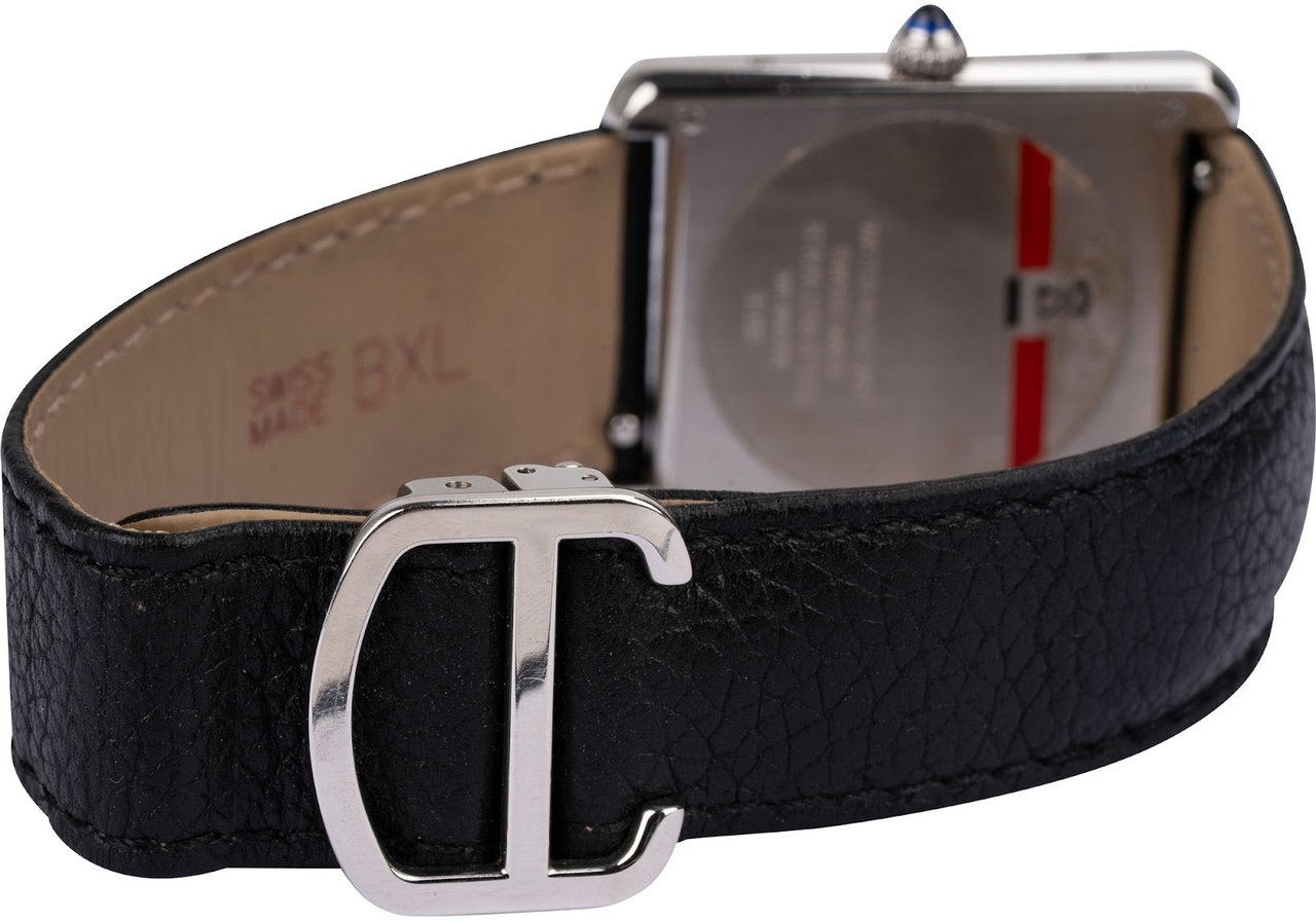 Cartier Silver Tone Solo Tank GM 3169 Watch Divers
