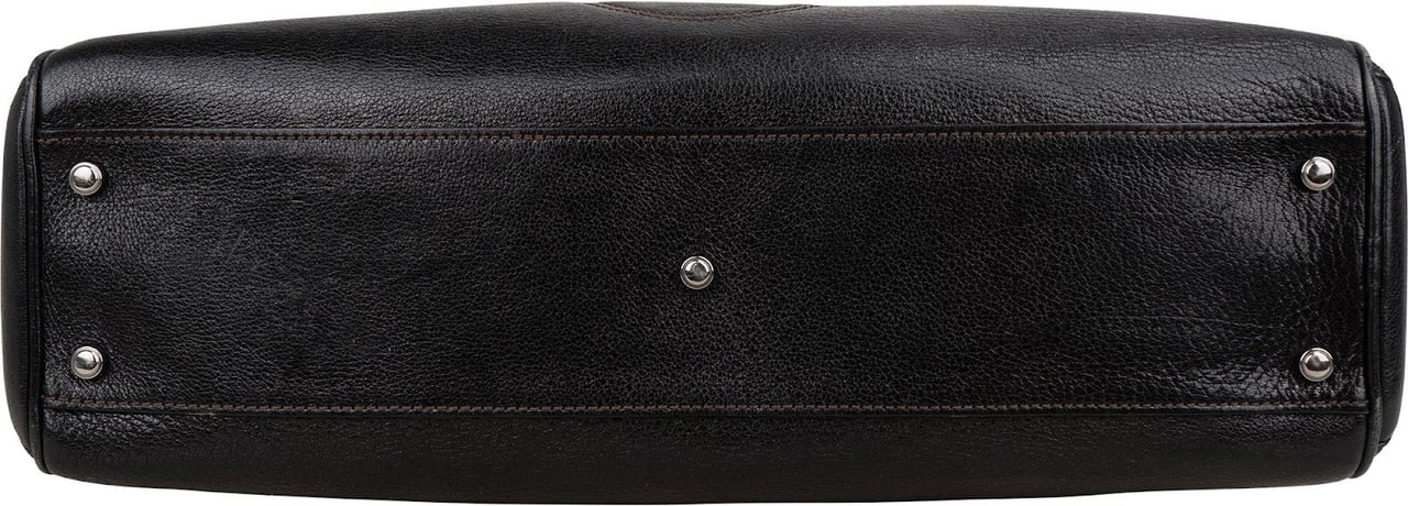 Cartier Black Grained Leather Marcello de Cartier Handbag Zwart