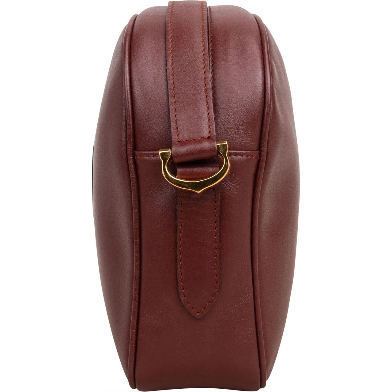 Cartier Bordeaux Leather Mastrine Camera Crossbody Bag Maroon