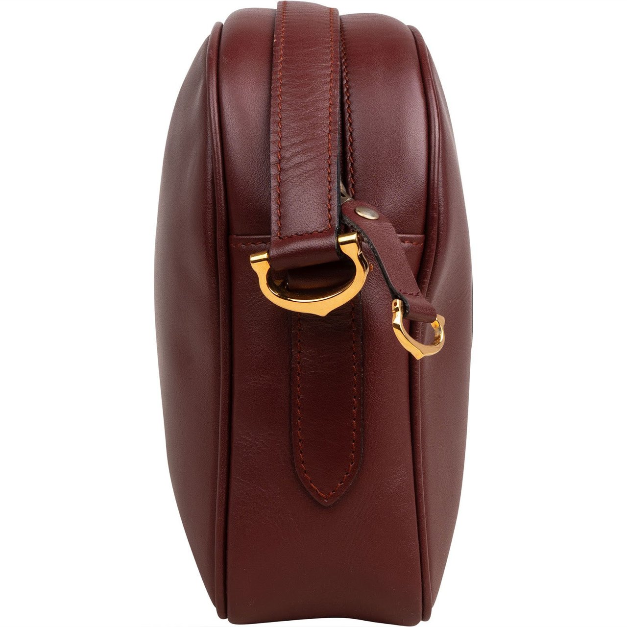 Cartier Bordeaux Leather Mastrine Camera Crossbody Bag Maroon