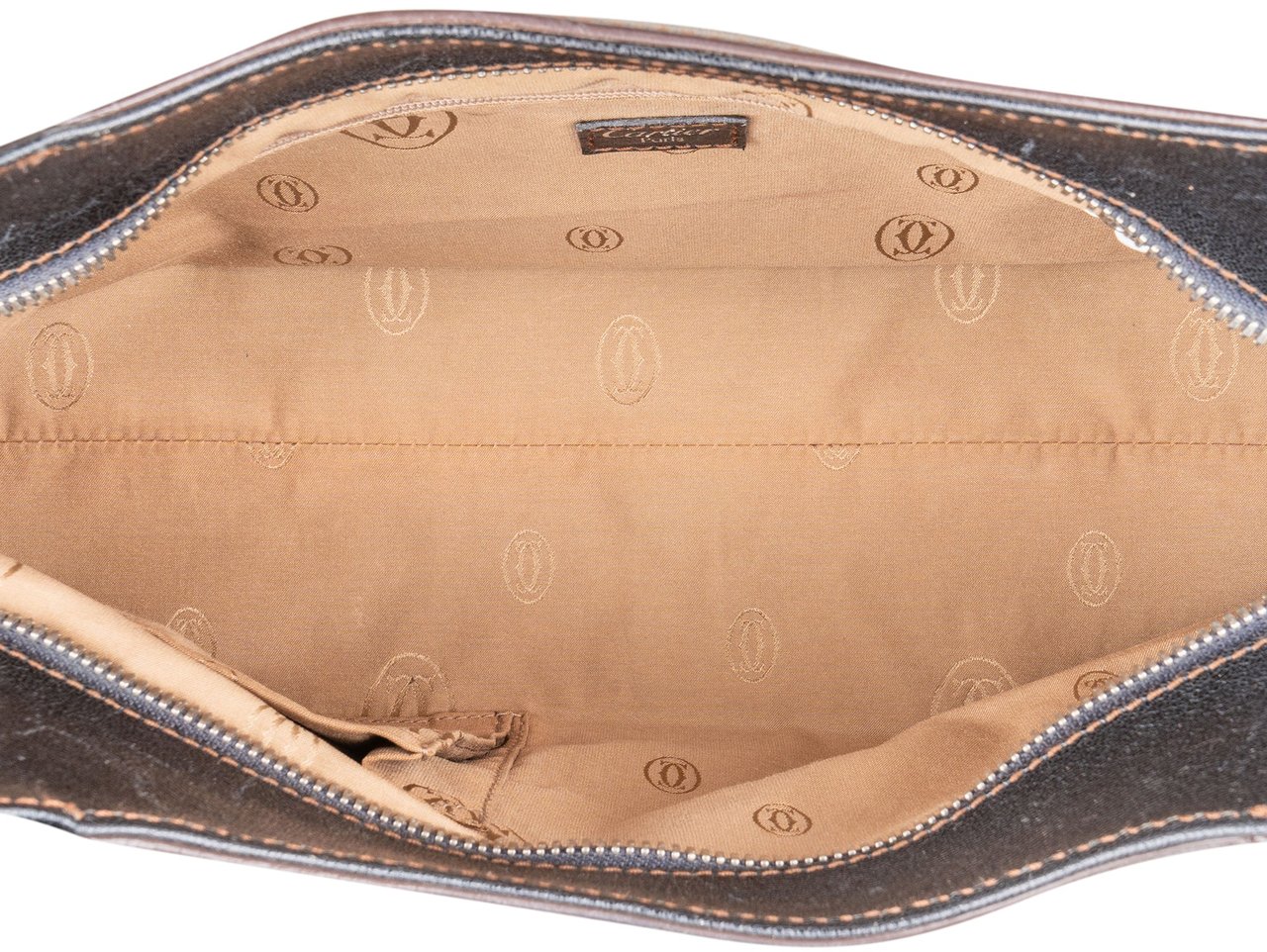 Cartier Cartier Classic Marcello Leather Handbag Bruin