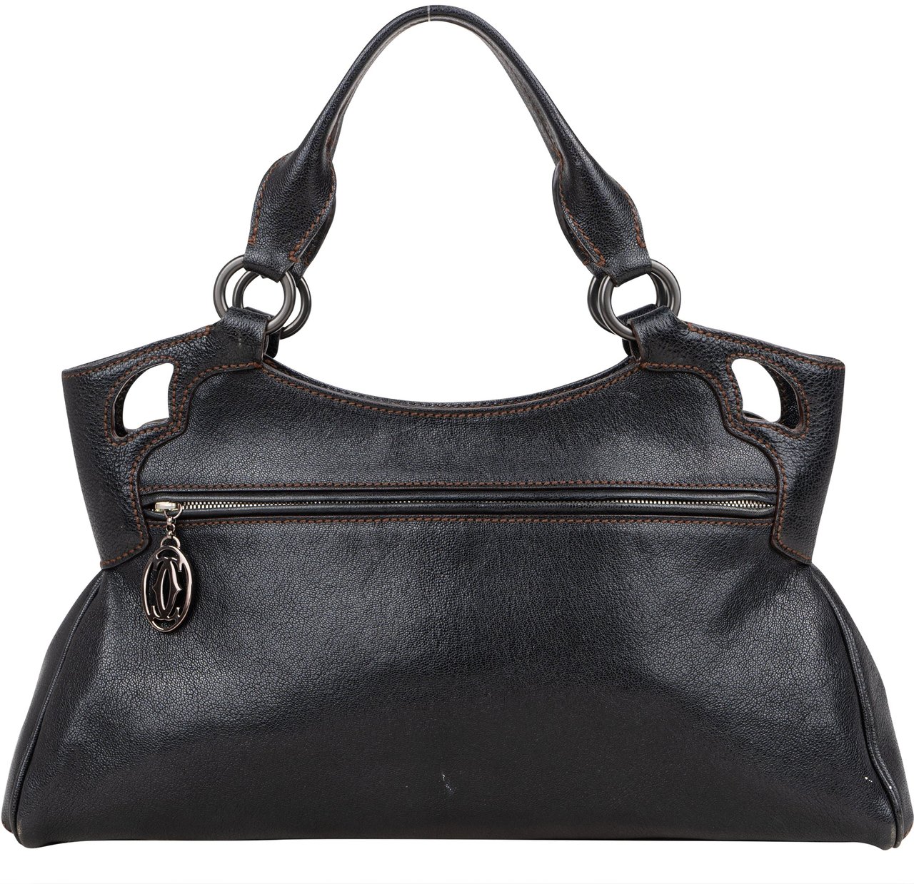 Cartier Cartier Classic Marcello Leather Handbag Bruin