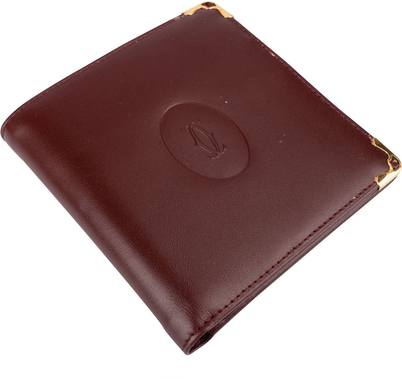 Cartier Cartier Bordeaux Leather Wallet Divers