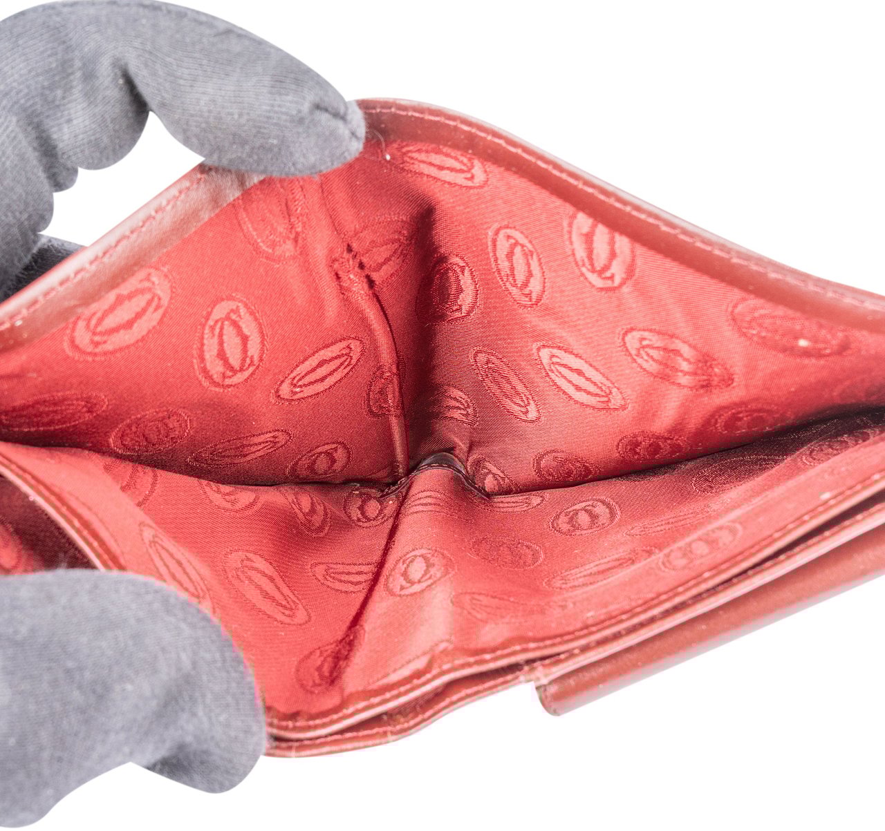 Cartier Cartier Bordeaux Leather Wallet Divers