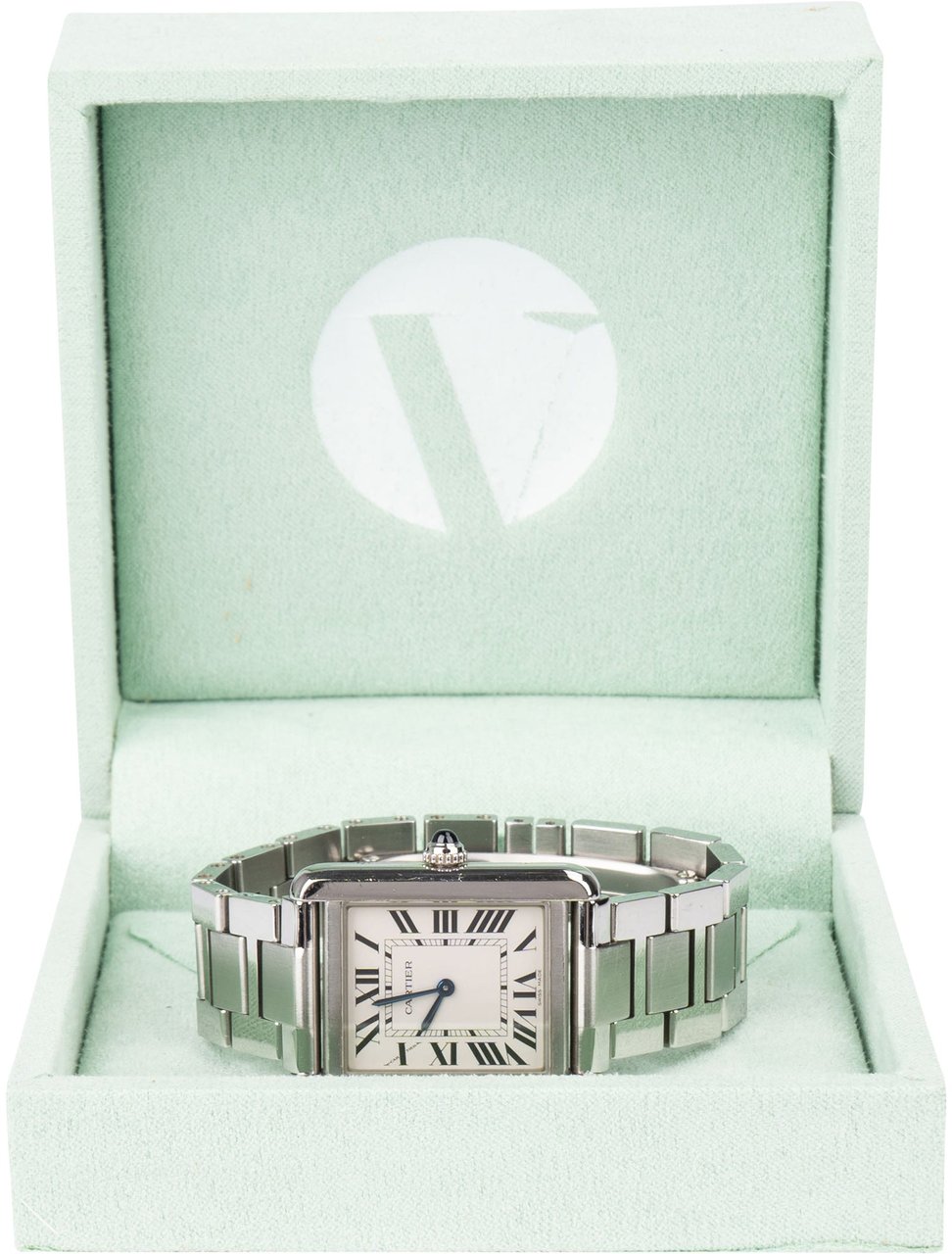 Cartier Cartier Silver Tone Tank Solo 3170 Women Watch Zilver