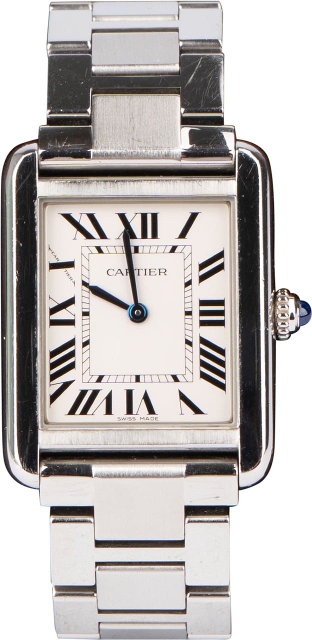 Cartier Cartier Silver Tone Tank Solo 3170 Women Watch Zilver