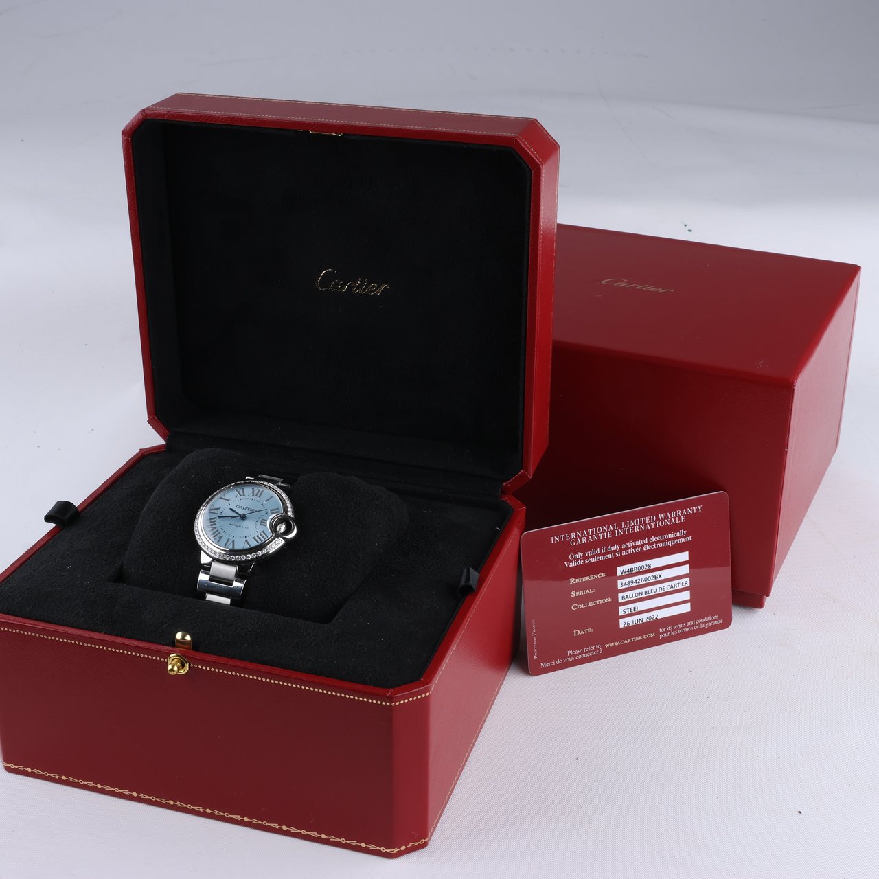 Cartier Cartier Ballon Bleu W4BB0028 SS AT Blue-Face Watch Blauw