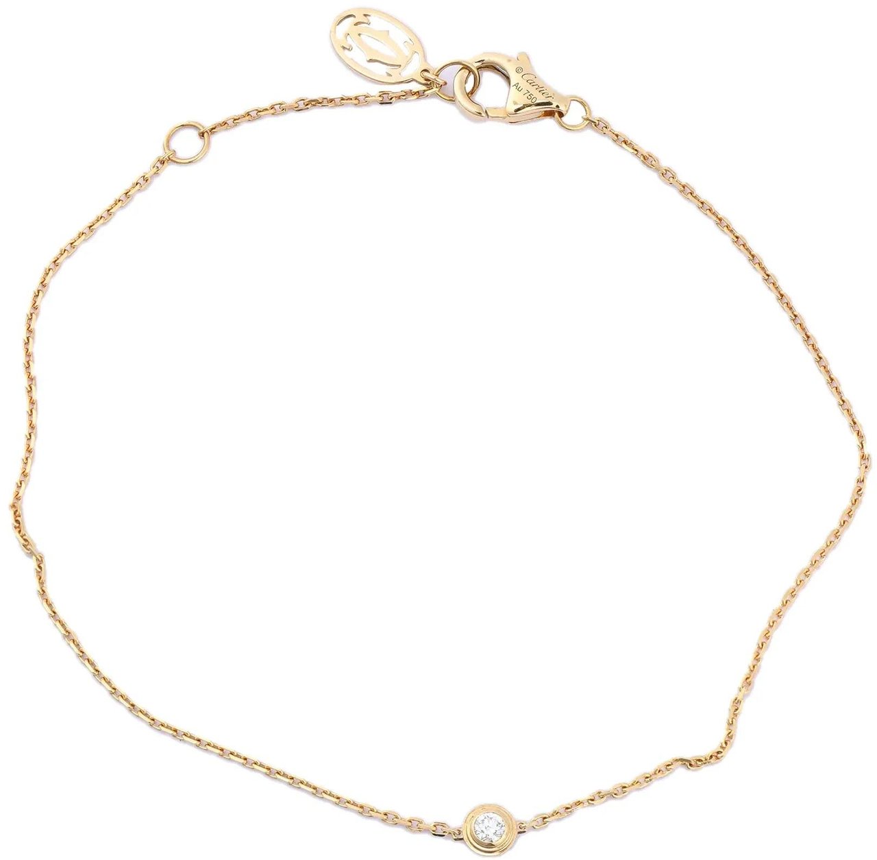 Cartier Cartier D'amour XS diamond Bracelet 750(YG) 1.4g QQC093 CRB6045617 Goud