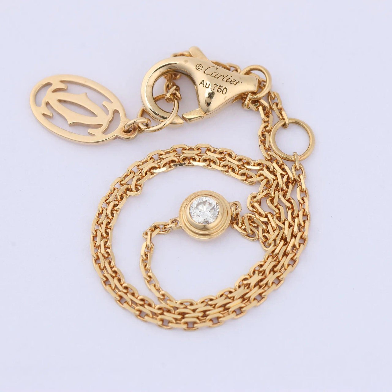 Cartier Cartier D'amour XS diamond Bracelet 750(YG) 1.4g QQC093 CRB6045617 Goud