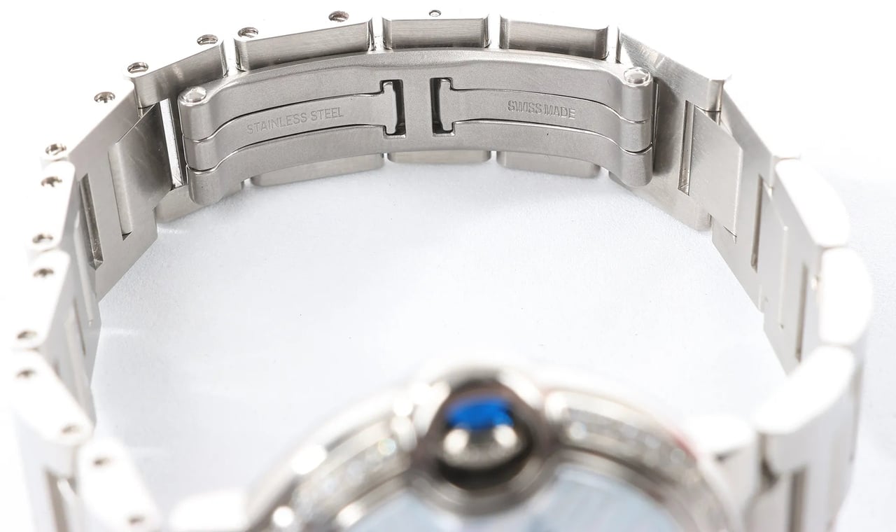 Cartier Cartier Ballon Bleu W4BB0028 3489426002BX SS AT Watch with Blue-Face Blauw