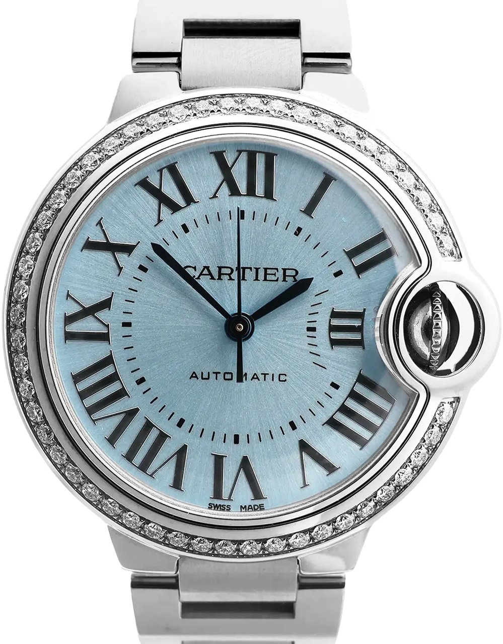Cartier Cartier Ballon Bleu W4BB0028 3489426002BX SS AT Watch with Blue-Face Blauw