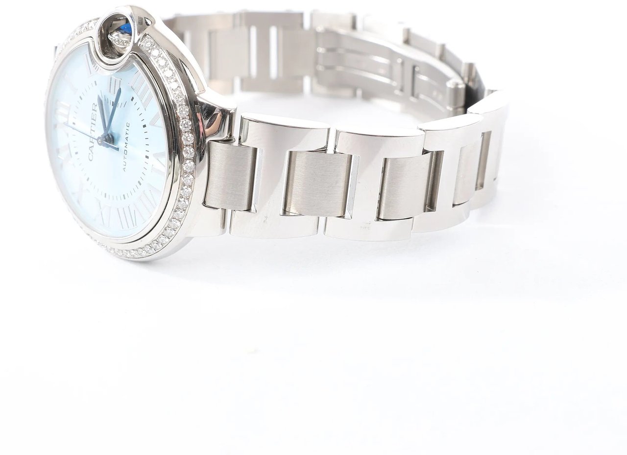 Cartier Cartier Ballon Bleu W4BB0028 3489426002BX SS AT Watch with Blue-Face Blauw
