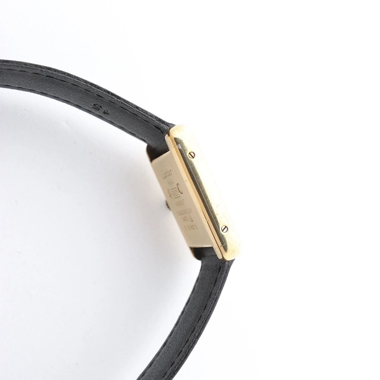 Cartier CARTIER Must Tank 3008378 925 External GP x Leather Stem-winder Burgundy Dial Watch Divers