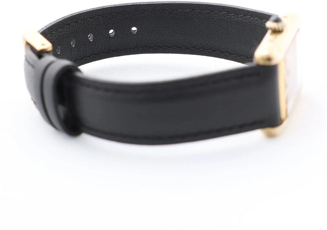 Cartier CARTIER Must Tank 3008378 925 External GP x Leather Stem-winder Burgundy Dial Watch Divers