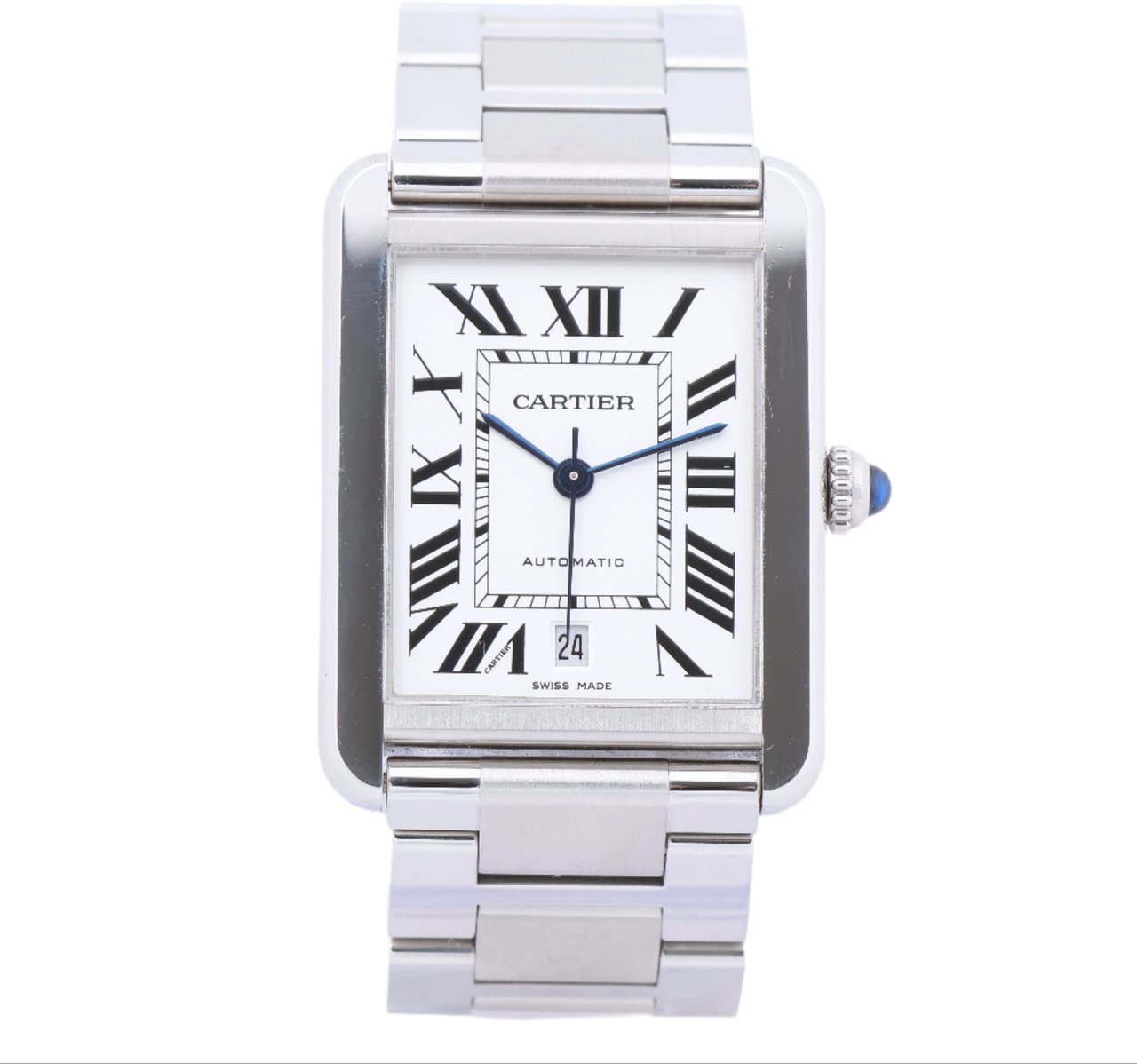 Cartier Cartier Tank Solo W5200028 3515780917TX SS AT Silver-Face Watch Zilver