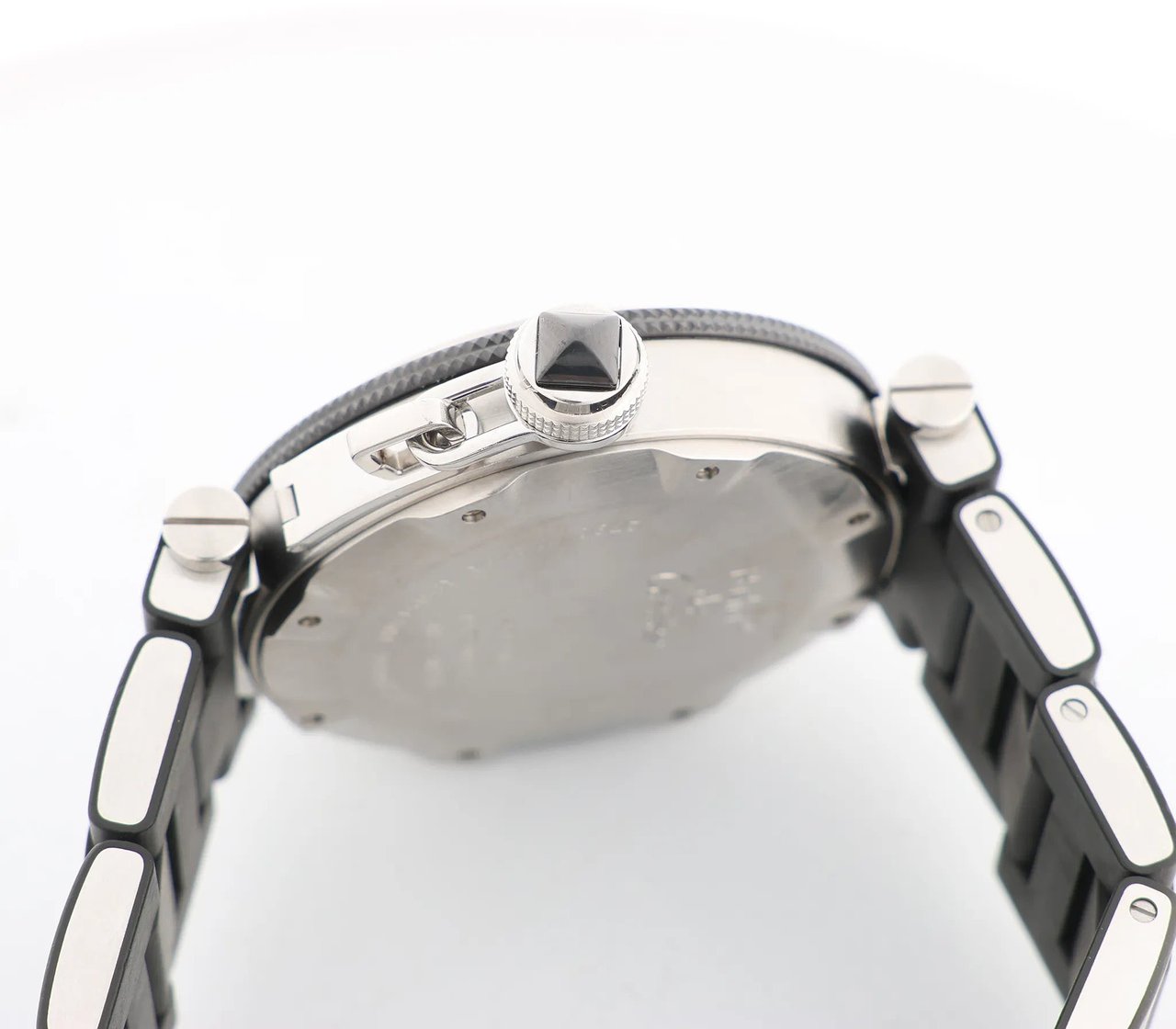 Cartier CARTIER Pasha Seatimer WW31077U2 2790520750MX SS x Rubber AT Watch with Black Dial Zwart