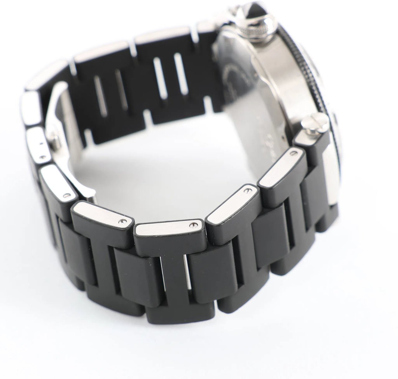 Cartier CARTIER Pasha Seatimer WW31077U2 2790520750MX SS x Rubber AT Watch with Black Dial Zwart