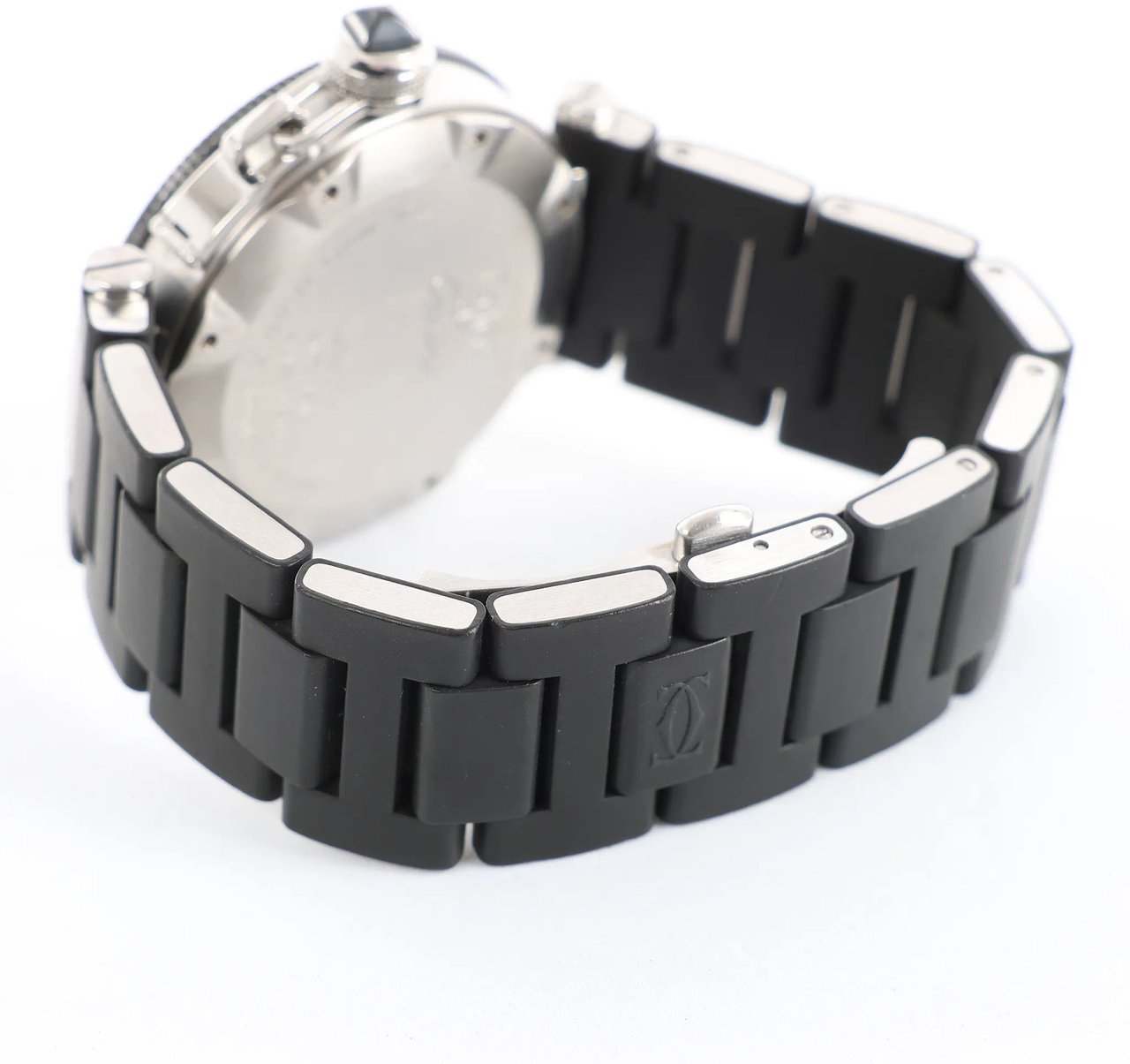 Cartier CARTIER Pasha Seatimer WW31077U2 2790520750MX SS x Rubber AT Watch with Black Dial Zwart