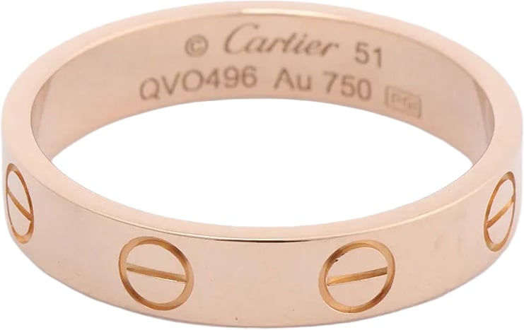 Cartier Cartier Mini Love Ring 750(PG) 3.2g 51 QVO496 Goud