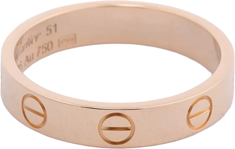 Cartier Cartier Mini Love Ring 750(PG) 3.2g 51 QVO496 Goud