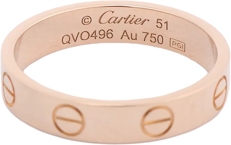 Cartier Cartier Mini Love Ring 750(PG) 3.2g 51 QVO496 Goud