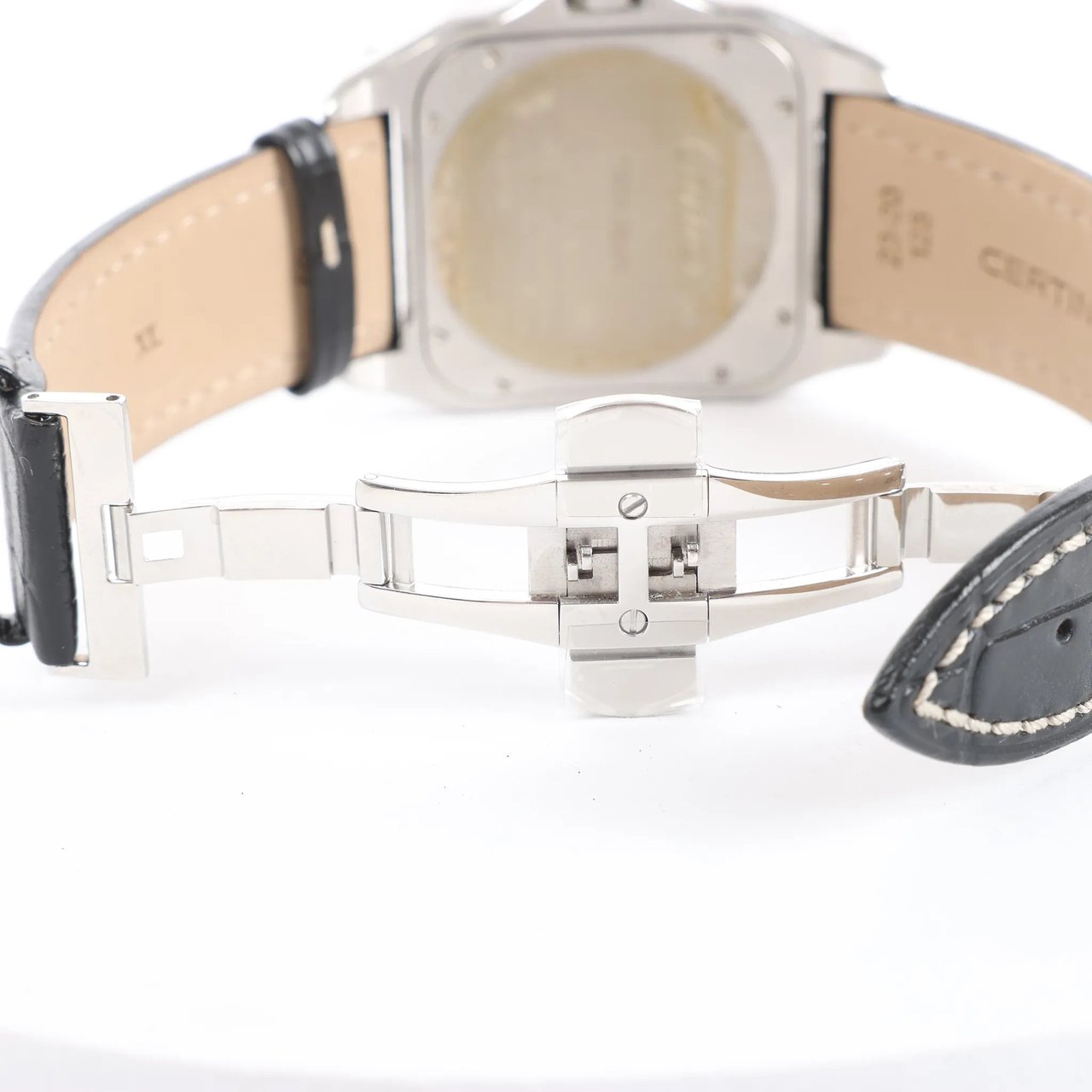 Cartier Santos 100 W20076X8 2656733456CE SS AT Watch with White Dial Divers