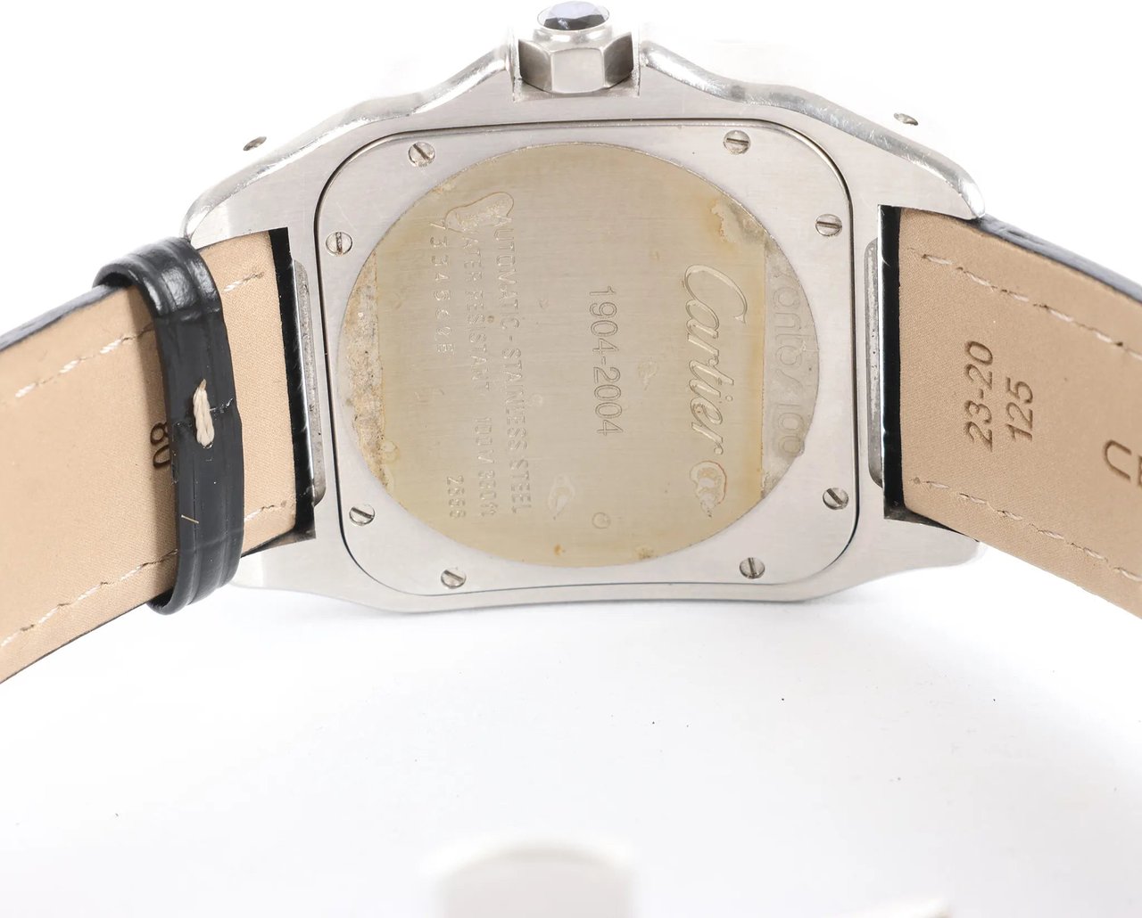 Cartier Santos 100 W20076X8 2656733456CE SS AT Watch with White Dial Divers