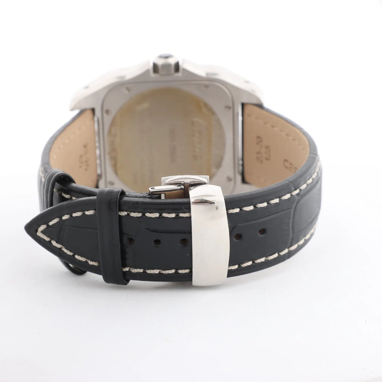 Cartier Santos 100 W20076X8 2656733456CE SS AT Watch with White Dial Divers