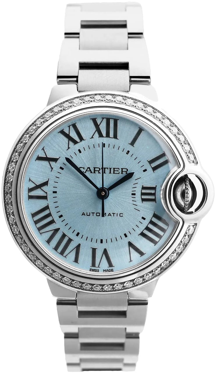 Cartier Ballon Bleu W4BB0028 3489426002BX SS AT Watch with Blue-Face Blauw