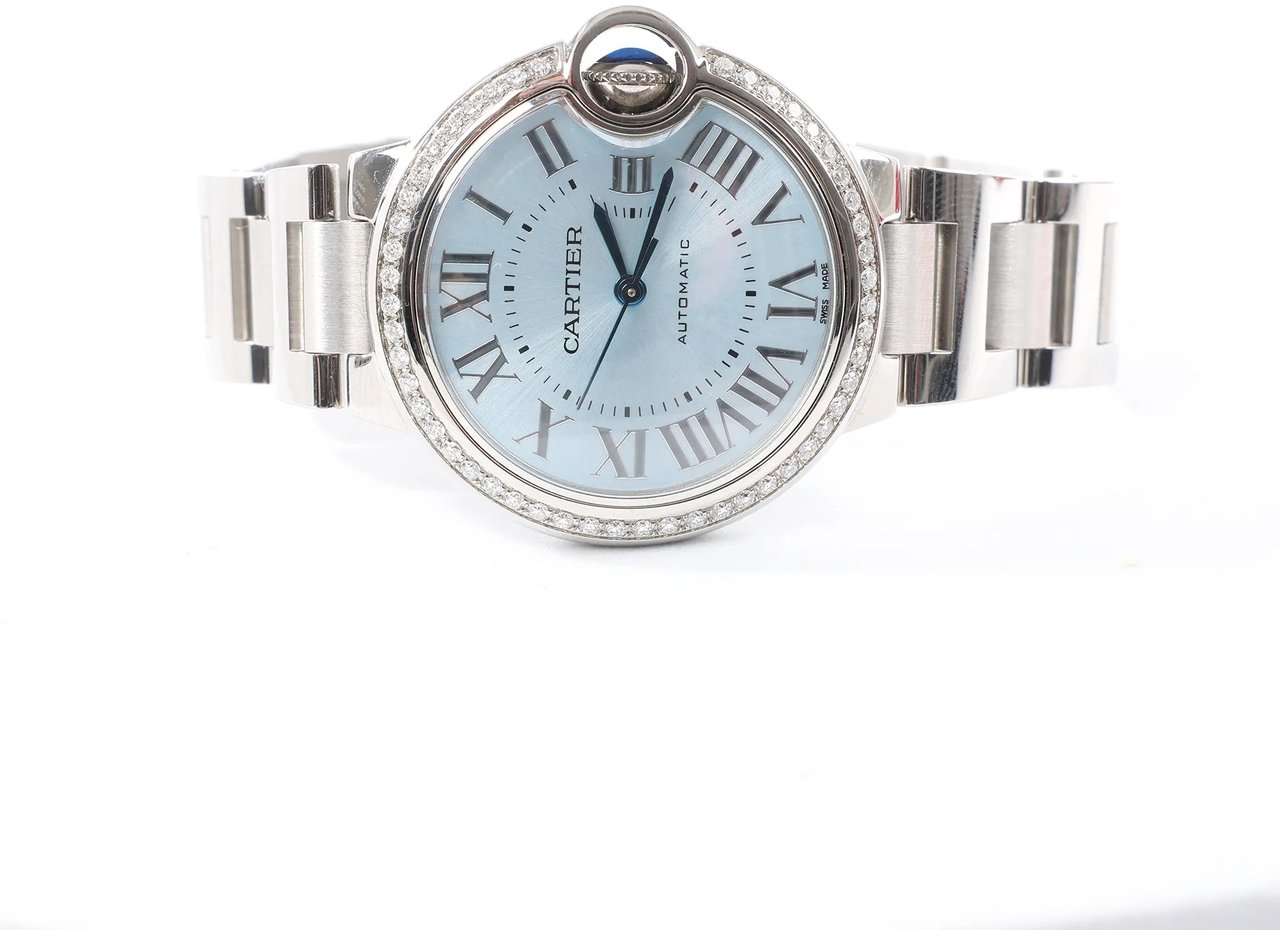 Cartier Ballon Bleu W4BB0028 3489426002BX SS AT Watch with Blue-Face Blauw