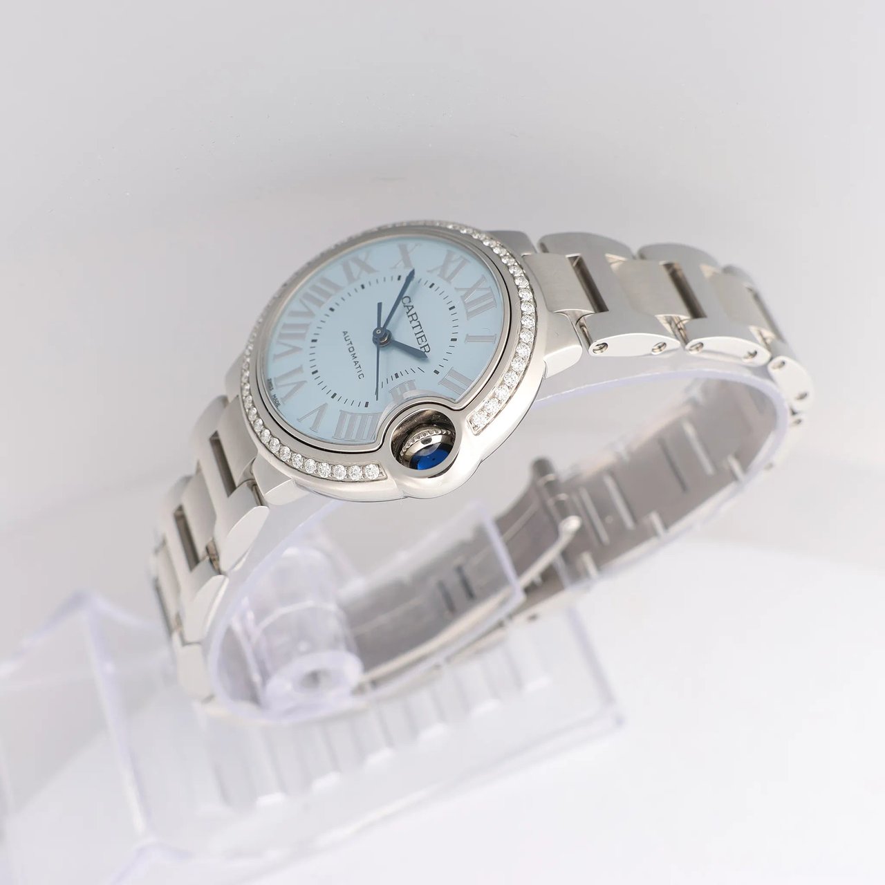 Cartier Ballon Bleu W4BB0028 3489426002BX SS AT Watch with Blue-Face Blauw