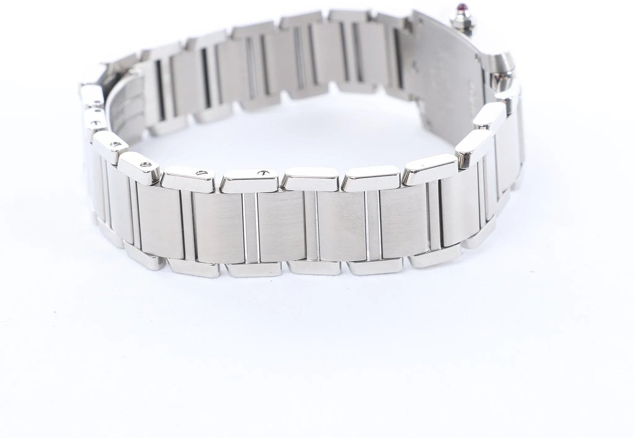 Cartier Cartier Tank Francaise SM W51030Q3 SS QZ Watch with Pink Dial Roze