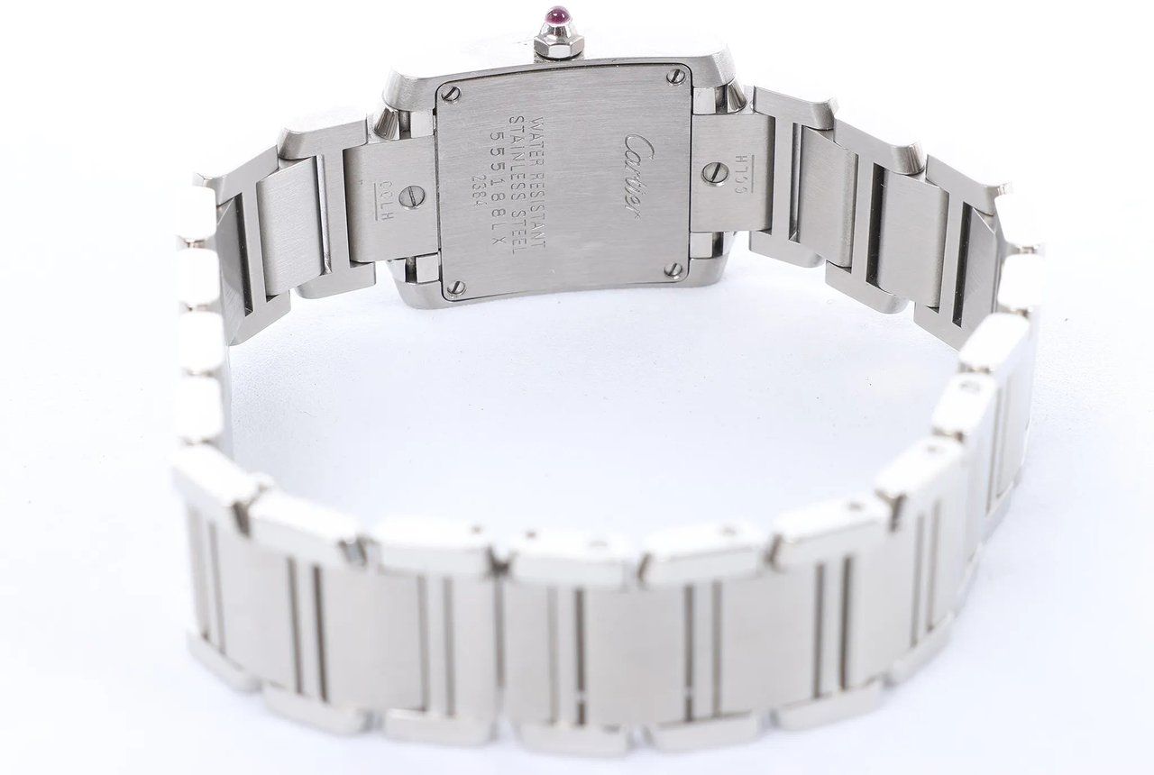 Cartier Cartier Tank Francaise SM W51030Q3 SS QZ Watch with Pink Dial Roze