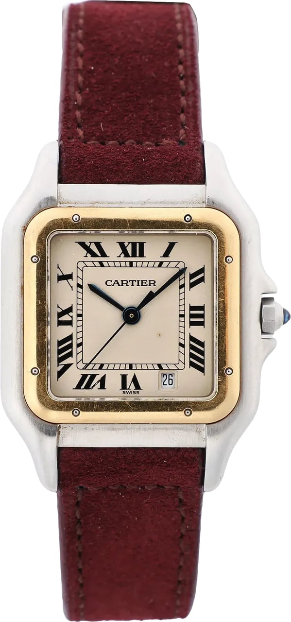 Cartier Cartier Panthère W25028B6 187949007444 SS×YG QZ Watch with Beige Dial Beige