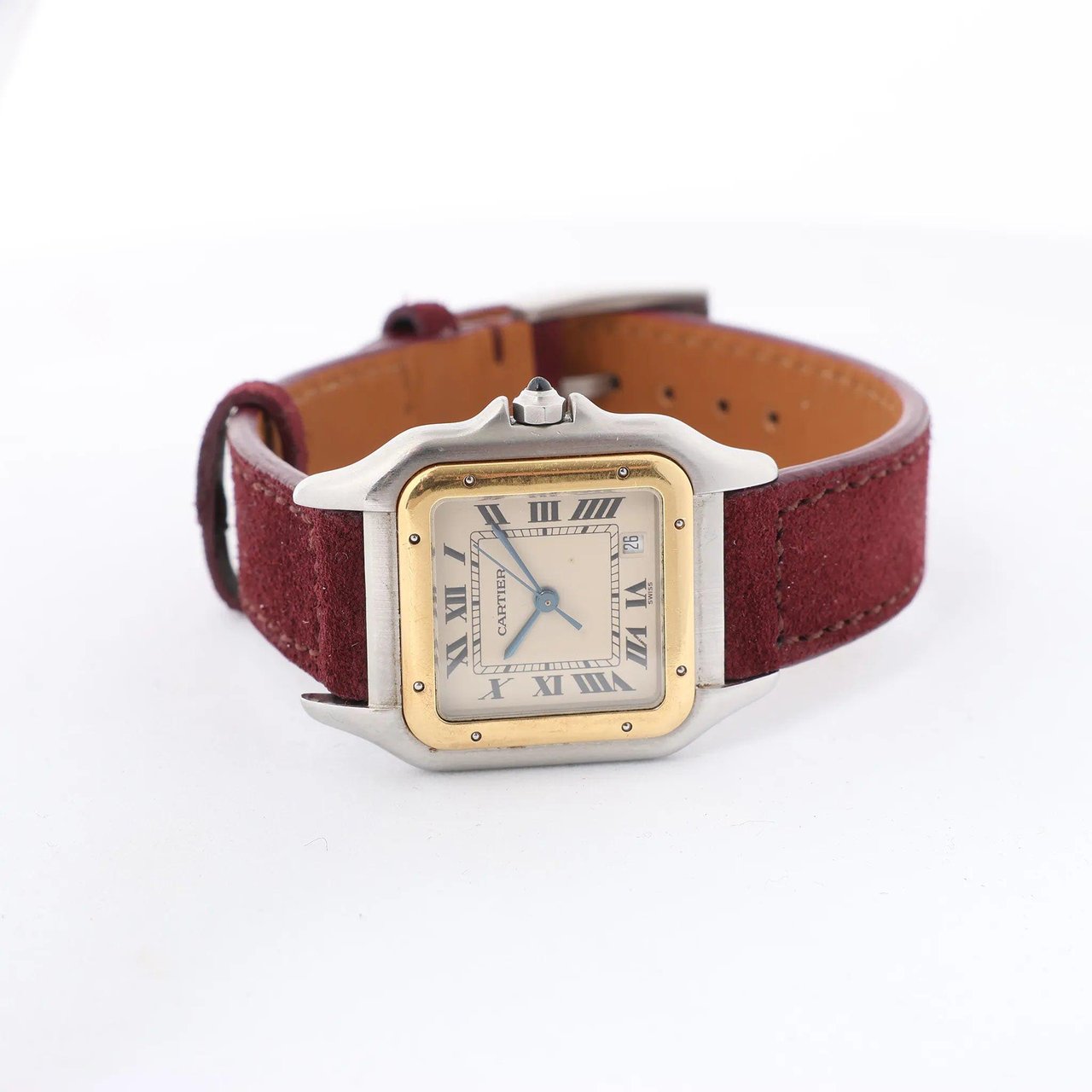 Cartier Cartier Panthère W25028B6 187949007444 SS×YG QZ Watch with Beige Dial Beige