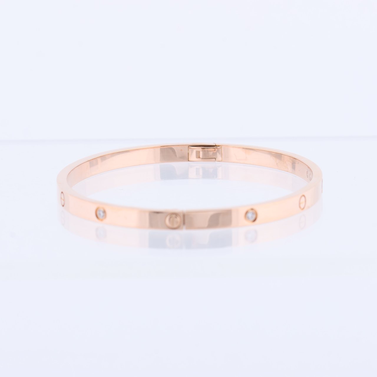 Cartier Love SM Half Diamond Bracelet 750(PG) 18.6g 17 Divers