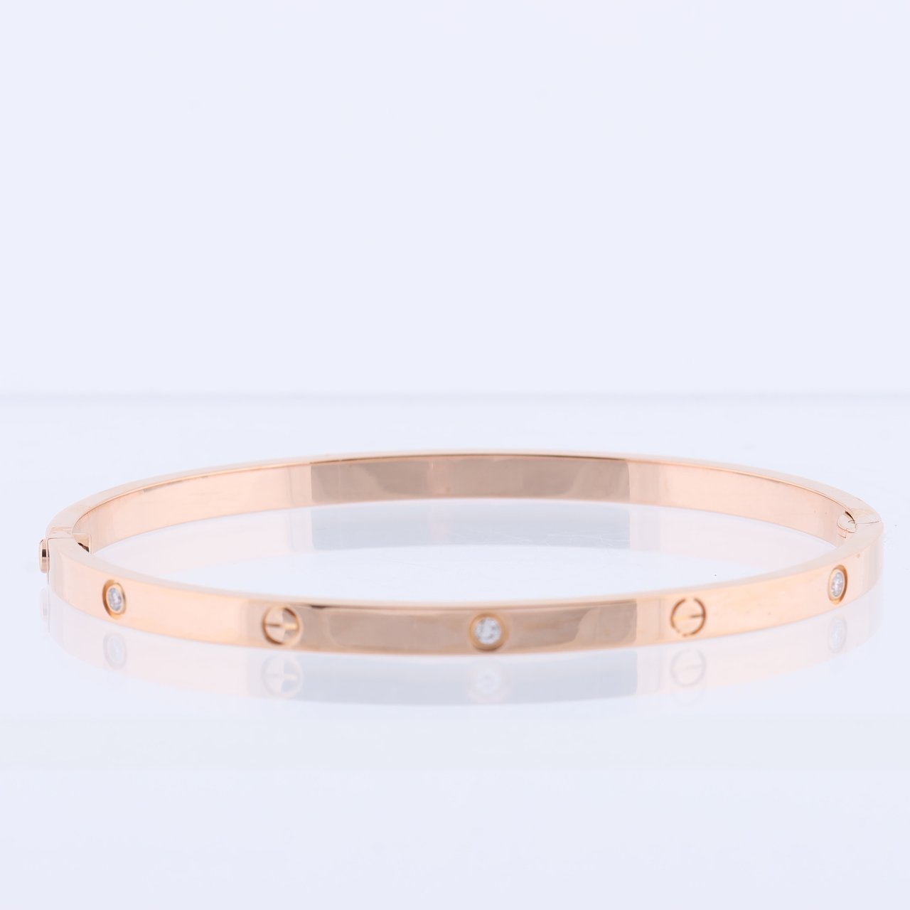 Cartier Love SM Half Diamond Bracelet 750(PG) 18.6g 17 Divers