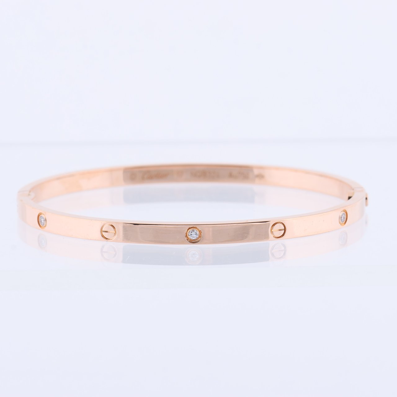 Cartier Love SM Half Diamond Bracelet 750(PG) 18.6g 17 Divers