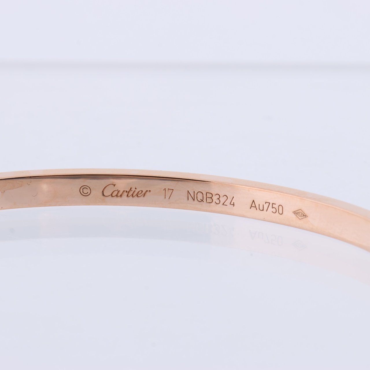 Cartier Love SM Half Diamond Bracelet 750(PG) 18.6g 17 Divers