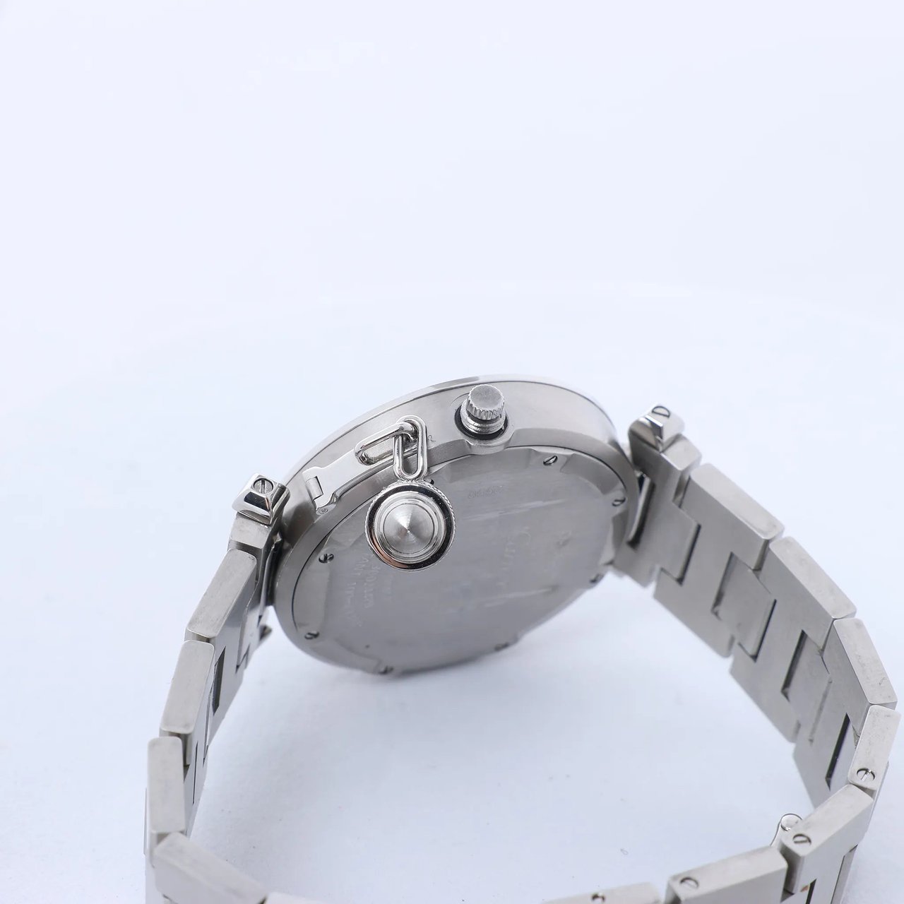 CARTIER Pasha C Meridian W31049M7 2550300244PB SS AT Watch with Black Dial Zwart