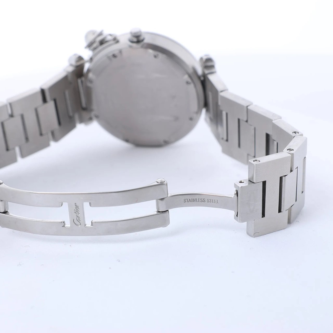 CARTIER Pasha C Meridian W31049M7 2550300244PB SS AT Watch with Black Dial Zwart
